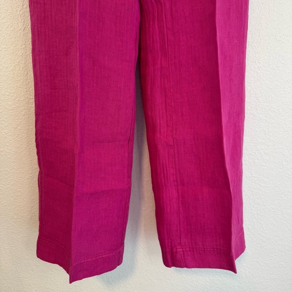 Sundance Oaklee Easy Linen Pants NWT in Fuchsia Pink 2 Petite - Picture 4 of 11